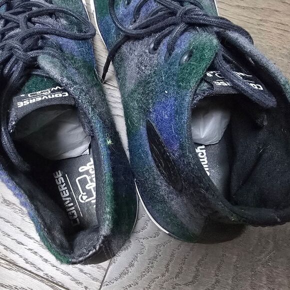 Converse x Woolrich Chuck Taylor All Star High Tops in Blue Plaid - Picture 7 of 11